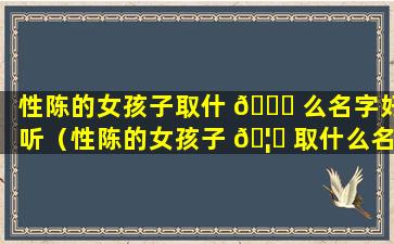 性陈的女孩子取什 🕊 么名字好听（性陈的女孩子 🦁 取什么名字好听两个字）